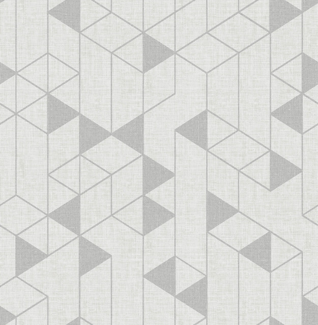 Fairbank Silver Linen Geometric Wallpaper by A-Street Prints Designer Scott Living III Covers about 56.4 square feet 20.5-in by 33-ft long roll Unpasted 10.4 - Swanky Fabrics - Fairbank Silver Linen Geometric Wallpaper by A-Street Prints Designer Scott Living III Covers about 56.4 square feet 20.5-in by 33-ft long roll Unpasted 10.4 - Swanky Fabrics -