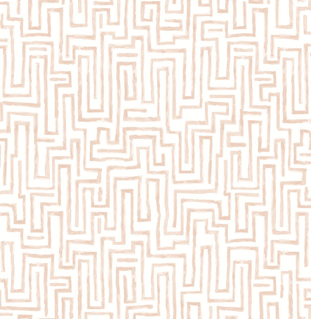 Ramble Blush Geometric Wallpaper by A-Street Prints Designer Mylos Covers about 56.4 square feet 20.5-in by 33-ft long roll Unpasted 10.4 - Swanky Fabrics - Ramble Blush Geometric Wallpaper by A-Street Prints Designer Mylos Covers about 56.4 square feet 20.5-in by 33-ft long roll Unpasted 10.4 - Swanky Fabrics -