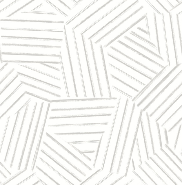 Helene Pewter Geometric Lines Wallpaper by A-Street Prints Designer Mylos Covers about 56.4 square feet 20.5-in by 33-ft long roll Unpasted 20.9 - Swanky Fabrics - Helene Pewter Geometric Lines Wallpaper by A-Street Prints Designer Mylos Covers about 56.4 square feet 20.5-in by 33-ft long roll Unpasted 20.9 - Swanky Fabrics -