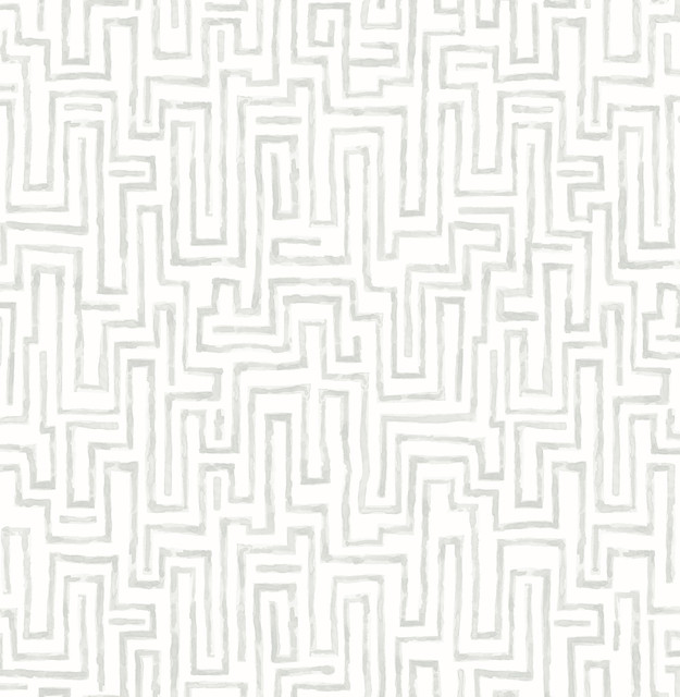 Ramble Grey Geometric Wallpaper by A-Street Prints Designer Equinox Covers about 56.4 square feet 20.5-in by 33-ft long roll Unpasted 20.9 - Swanky Fabrics -