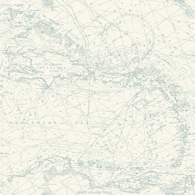 Charts Aqua Nautical Chart Wallpaper by Chesapeake Designer Blue Heron Covers about 56.4 square feet 20.5-in by 33-ft long roll Prepasted 20.5 - Swanky Fabrics - Charts Aqua Nautical Chart Wallpaper by Chesapeake Designer Blue Heron Covers about 56.4 square feet 20.5-in by 33-ft long roll Prepasted 20.5 - Swanky Fabrics -