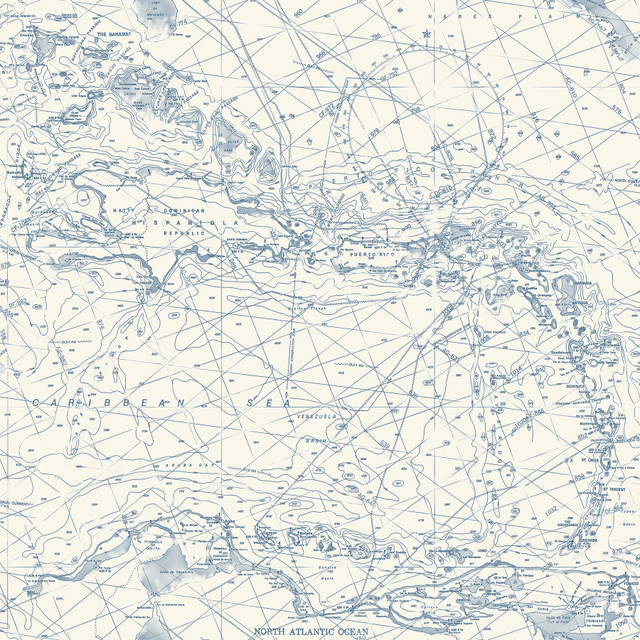 Charts Navy Nautical Chart Wallpaper by Chesapeake Designer Blue Heron Covers about 56.4 square feet 20.5-in by 33-ft long roll Prepasted 20.5 - Swanky Fabrics - Charts Navy Nautical Chart Wallpaper by Chesapeake Designer Blue Heron Covers about 56.4 square feet 20.5-in by 33-ft long roll Prepasted 20.5 - Swanky Fabrics -