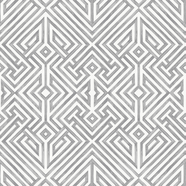 Lyon Grey Geometric Key Wallpaper by A-Street Prints Designer Middleton Covers about 56.4 square feet 20.5-in by 33-ft long roll Unpasted 20.9 - Swanky Fabrics - Lyon Grey Geometric Key Wallpaper by A-Street Prints Designer Middleton Covers about 56.4 square feet 20.5-in by 33-ft long roll Unpasted 20.9 - Swanky Fabrics -