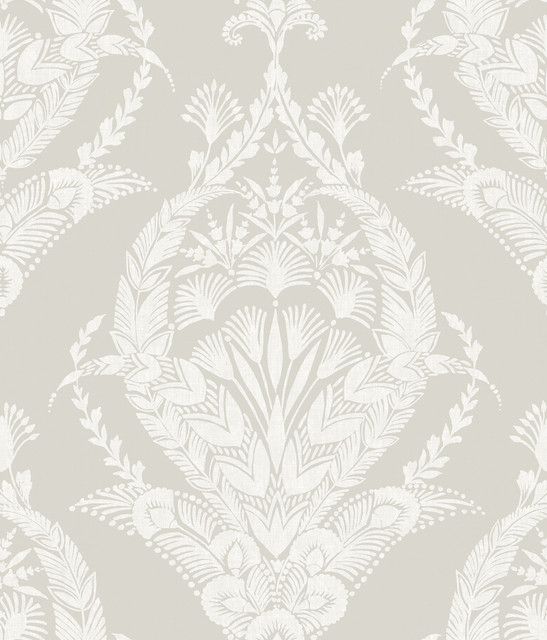 Arlie Light Grey Botanical Damask Wallpaper by A-Street Prints Designer Middleton Covers about 56.4 square feet 20.5-in by 33-ft long roll Unpasted 24 - Swanky Fabrics - Arlie Light Grey Botanical Damask Wallpaper by A-Street Prints Designer Middleton Covers about 56.4 square feet 20.5-in by 33-ft long roll Unpasted 24 - Swanky Fabrics -