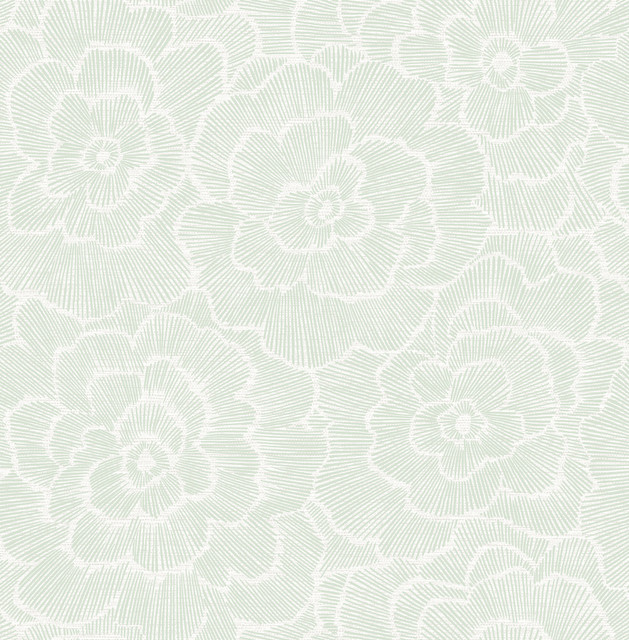 Periwinkle Light Green Textured Floral Wallpaper by A-Street Prints Designer Middleton Covers about 56.4 square feet 20.5-in by 33-ft long roll Unpasted 10.4 - Swanky Fabrics - Periwinkle Light Green Textured Floral Wallpaper by A-Street Prints Designer Middleton Covers about 56.4 square feet 20.5-in by 33-ft long roll Unpasted 10.4 - Swanky Fabrics -