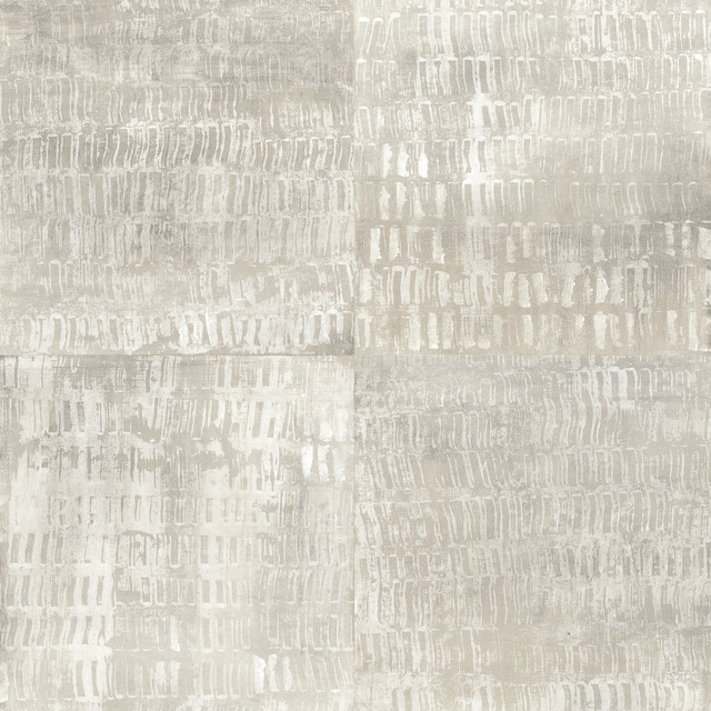 Conundrum Silver Faux Metal Wallpaper by A-Street Prints Designer Trilogy Covers about 56.4 square feet 20.5-in by 33-ft long roll Unpasted 20.9 - Swanky Fabrics -