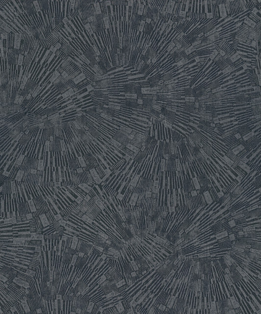Agassiz Dark Grey Burst Wallpaper by Advantage Designer Titanium Covers about 57.5 square feet 20.9-in by 33-ft long roll Unpasted 25.2 - Swanky Fabrics -