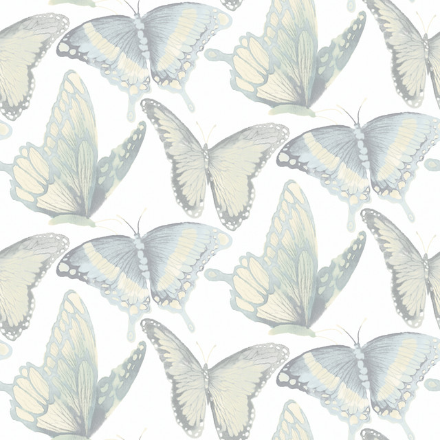 Janetta Mint Butterfly Wallpaper by Chesapeake Designer Thoreau Covers about 56.4 square feet 20.5-in by 33-ft long roll Prepasted 10.25 - Swanky Fabrics - Janetta Mint Butterfly Wallpaper by Chesapeake Designer Thoreau Covers about 56.4 square feet 20.5-in by 33-ft long roll Prepasted 10.25 - Swanky Fabrics -