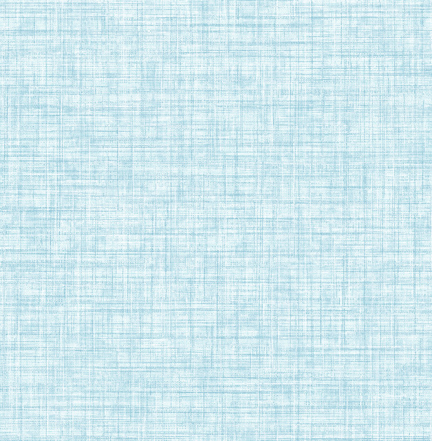 Tuckernuck Aqua Linen Wallpaper by Brewster Designer Techniques & Finishes III Covers about 56.4 square feet 20.5-in by 33-ft long roll Unpasted 0 - Swanky Fabrics -