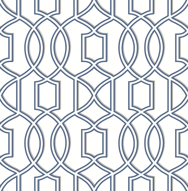 Quantum Blue Trellis Wallpaper by A-Street Prints Designer Symetrie Covers about 56.4 square feet 20.5-in by 33-ft long roll Unpasted 10.4 - Swanky Fabrics - Quantum Blue Trellis Wallpaper by A-Street Prints Designer Symetrie Covers about 56.4 square feet 20.5-in by 33-ft long roll Unpasted 10.4 - Swanky Fabrics -
