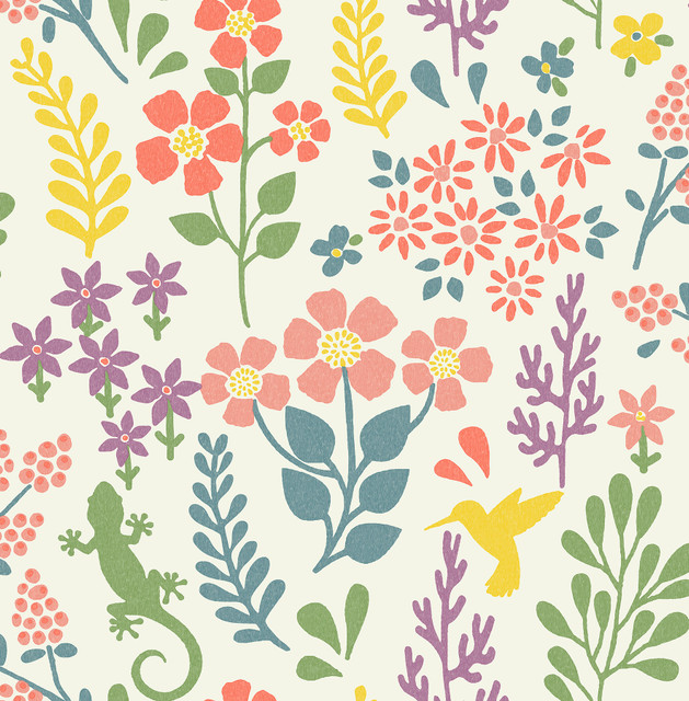 Karina Multicolor Meadow Wallpaper by Advantage Designer Splash Covers about 56.4 square feet 20.5-in by 33-ft long roll Unpasted 10.4 - Swanky Fabrics - Karina Multicolor Meadow Wallpaper by Advantage Designer Splash Covers about 56.4 square feet 20.5-in by 33-ft long roll Unpasted 10.4 - Swanky Fabrics -