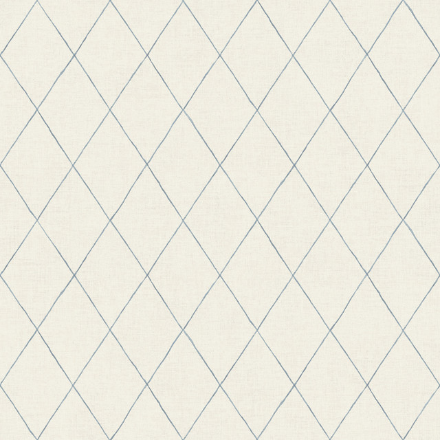 Rhombus Blue Geometric Wallpaper by A-Street Prints Designer Spring Covers about 56.4 square feet 20.5-in by 33-ft long roll Unpasted 10.4 - Swanky Fabrics -