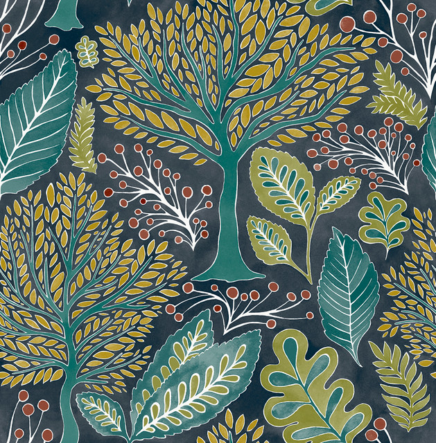 Kiah Blue Forest Wallpaper by Advantage Designer Splash Covers about 56.4 square feet 20.5-in by 33-ft long roll Unpasted 20.9 - Swanky Fabrics - Kiah Blue Forest Wallpaper by Advantage Designer Splash Covers about 56.4 square feet 20.5-in by 33-ft long roll Unpasted 20.9 - Swanky Fabrics -