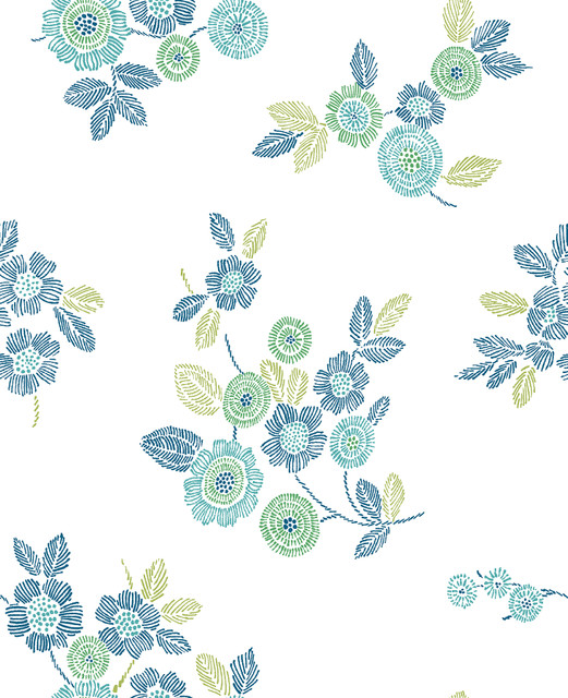Malaga Green Floral Wallpaper by A-Street Prints Designer Solstice Covers about 56.4 square feet 20.5-in by 33-ft long roll Unpasted 25.2 - Swanky Fabrics - Malaga Green Floral Wallpaper by A-Street Prints Designer Solstice Covers about 56.4 square feet 20.5-in by 33-ft long roll Unpasted 25.2 - Swanky Fabrics -