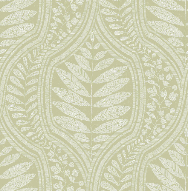 Juno Green Ogee Wallpaper by A-Street Prints Designer Scott Living Covers about 56.4 square feet 20.5-in by 33-ft long roll Unpasted 20.8 - Swanky Fabrics - Juno Green Ogee Wallpaper by A-Street Prints Designer Scott Living Covers about 56.4 square feet 20.5-in by 33-ft long roll Unpasted 20.8 - Swanky Fabrics -