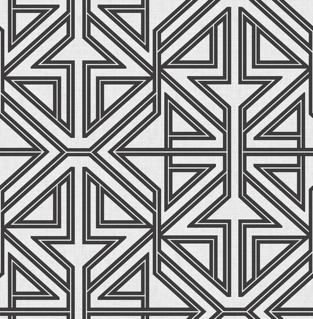 Kachel Black Geometric Wallpaper by A-Street Prints Designer Scott Living II Covers about 56.4 square feet 20.5-in by 33-ft long roll Unpasted 20.9 - Swanky Fabrics - Kachel Black Geometric Wallpaper by A-Street Prints Designer Scott Living II Covers about 56.4 square feet 20.5-in by 33-ft long roll Unpasted 20.9 - Swanky Fabrics -