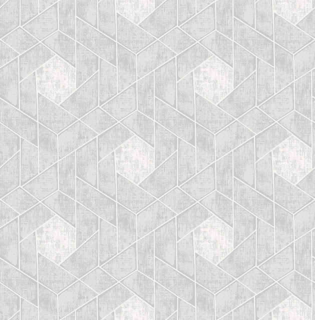 Granada Light Grey Grey Geometric Wallpaper by A-Street Prints Designer Scott Living Covers about 56.4 square feet 20.5-in by 33-ft long roll Unpasted 10.4 - Swanky Fabrics - Granada Light Grey Grey Geometric Wallpaper by A-Street Prints Designer Scott Living Covers about 56.4 square feet 20.5-in by 33-ft long roll Unpasted 10.4 - Swanky Fabrics -