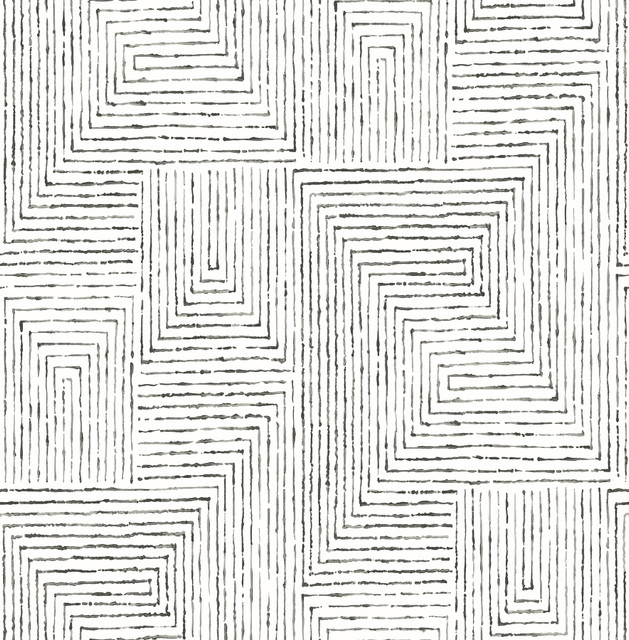 Merritt Black Geometric Wallpaper by A-Street Prints Designer Scott Living Covers about 56.4 square feet 20.5-in by 33-ft long roll Unpasted 20.8 - Swanky Fabrics - Merritt Black Geometric Wallpaper by A-Street Prints Designer Scott Living Covers about 56.4 square feet 20.5-in by 33-ft long roll Unpasted 20.8 - Swanky Fabrics -