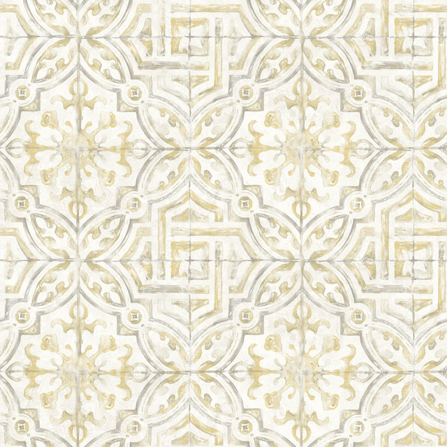 Sonoma Yellow Beach Tile Wallpaper by Chesapeake Designer Sanibel Covers about 56.4 square feet 20.5-in by 33-ft long roll Prepasted 20.5 - Swanky Fabrics - Sonoma Yellow Beach Tile Wallpaper by Chesapeake Designer Sanibel Covers about 56.4 square feet 20.5-in by 33-ft long roll Prepasted 20.5 - Swanky Fabrics -