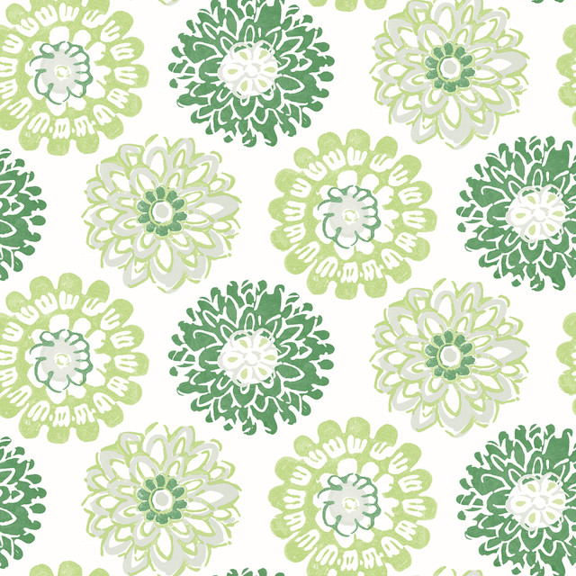 Sunkissed Green Floral Wallpaper by Chesapeake Designer Sanibel Covers about 56.4 square feet 20.5-in by 33-ft long roll Prepasted 20.5 - Swanky Fabrics - Sunkissed Green Floral Wallpaper by Chesapeake Designer Sanibel Covers about 56.4 square feet 20.5-in by 33-ft long roll Prepasted 20.5 - Swanky Fabrics -