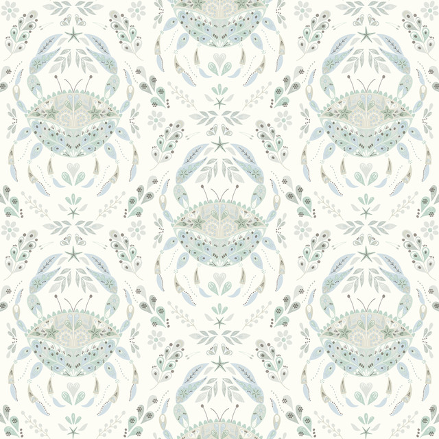Annapolis Teal Crustation Wallpaper by Chesapeake Designer Sanibel Covers about 56.4 square feet 20.5-in by 33-ft long roll Prepasted 20.5 - Swanky Fabrics - Annapolis Teal Crustation Wallpaper by Chesapeake Designer Sanibel Covers about 56.4 square feet 20.5-in by 33-ft long roll Prepasted 20.5 - Swanky Fabrics -