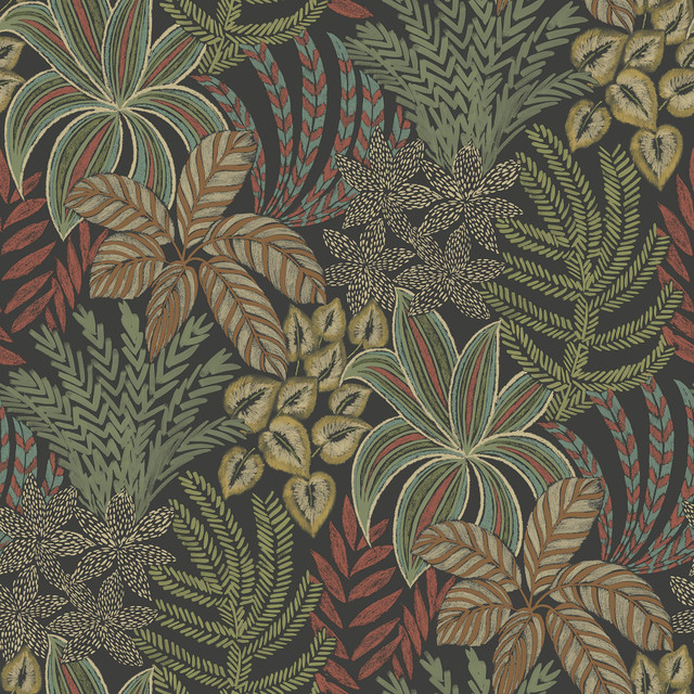 Sumner Black Woodland Botanical Wallpaper by A-Street Prints Designer Revival Covers about 60.8 square feet 27-in by 27-ft long roll Unpasted 27 - Swanky Fabrics - Sumner Black Woodland Botanical Wallpaper by A-Street Prints Designer Revival Covers about 60.8 square feet 27-in by 27-ft long roll Unpasted 27 - Swanky Fabrics -