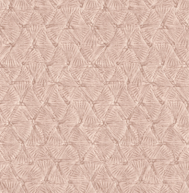Wright Rose Gold Textured Triangle Wallpaper by A-Street Prints Designer Revival Covers about 56.4 square feet 20.5-in by 33-ft long roll Unpasted 20.9 - Swanky Fabrics - Wright Rose Gold Textured Triangle Wallpaper by A-Street Prints Designer Revival Covers about 56.4 square feet 20.5-in by 33-ft long roll Unpasted 20.9 - Swanky Fabrics -