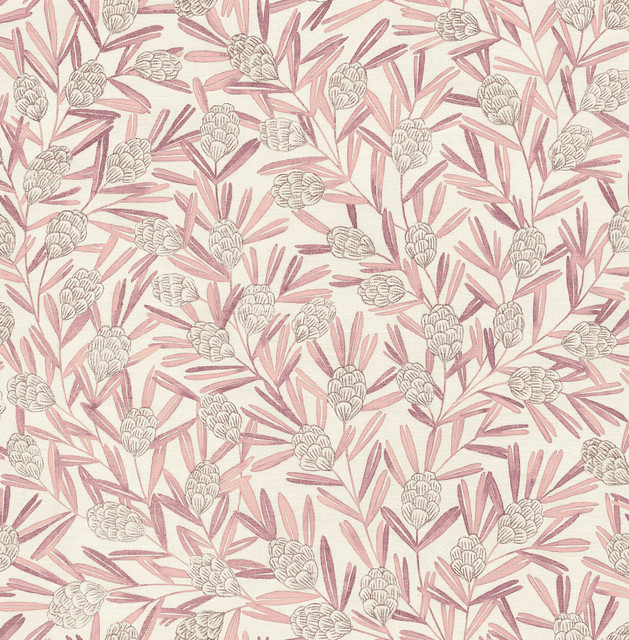 Zulma Pink Decorative Botanical Wallpaper by A-Street Prints Designer Revival Covers about 56.4 square feet 20.5-in by 33-ft long roll Unpasted 20.9 - Swanky Fabrics - Zulma Pink Decorative Botanical Wallpaper by A-Street Prints Designer Revival Covers about 56.4 square feet 20.5-in by 33-ft long roll Unpasted 20.9 - Swanky Fabrics -