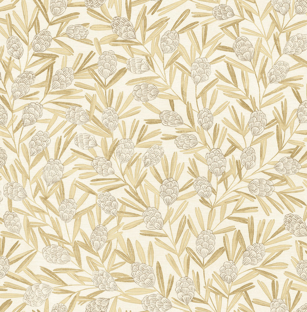 Zulma Gold Decorative Botanical Wallpaper by A-Street Prints Designer Revival Covers about 56.4 square feet 20.5-in by 33-ft long roll Unpasted 20.9 - Swanky Fabrics - Zulma Gold Decorative Botanical Wallpaper by A-Street Prints Designer Revival Covers about 56.4 square feet 20.5-in by 33-ft long roll Unpasted 20.9 - Swanky Fabrics -