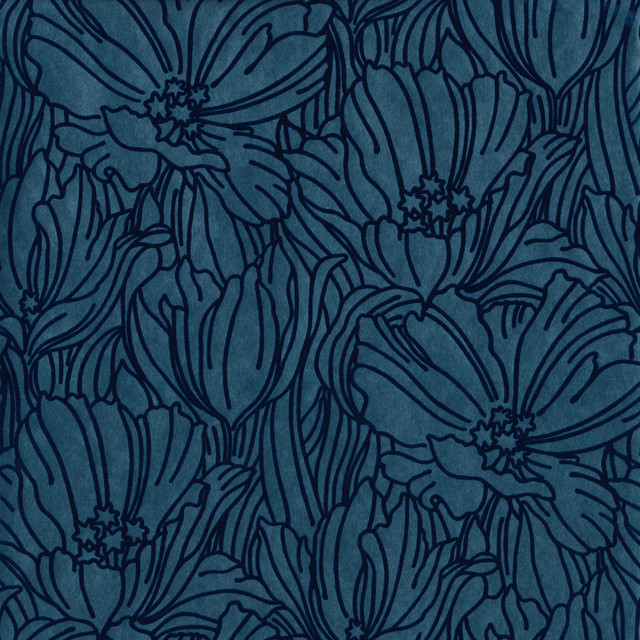 Selwyn Flock Dark Blue Floral Wallpaper by A-Street Prints Designer Revival Covers about 56.4 square feet 20.5-in by 33-ft long roll Unpasted 21 - Swanky Fabrics - Selwyn Flock Dark Blue Floral Wallpaper by A-Street Prints Designer Revival Covers about 56.4 square feet 20.5-in by 33-ft long roll Unpasted 21 - Swanky Fabrics -