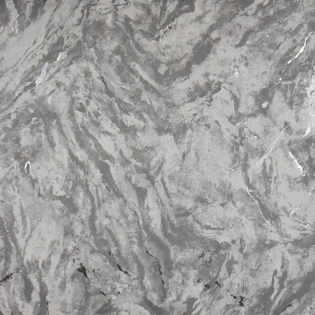Titania Pewter Marble Texture Wallpaper by Brewster Designer Polished Covers about 75.6 square feet 27.5-in by 33-ft long roll Unpasted 12.6 - Swanky Fabrics -