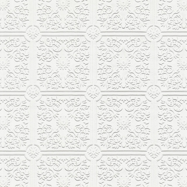 Nico White Square Paintable Wallpaper by Brewster Designer PaintWorks Covers about 57.5 square feet 20.9-in by 33-ft long roll Prepasted 5 - Swanky Fabrics -