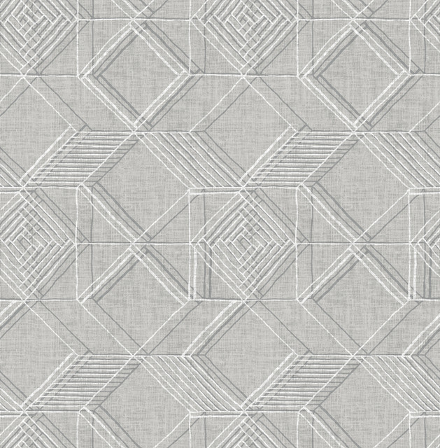 Moki Grey Lattice Geometric Wallpaper by A-Street Prints Designer Pacifica Covers about 56.4 square feet 20.5-in by 33-ft long roll Unpasted 20.8 - Swanky Fabrics - Moki Grey Lattice Geometric Wallpaper by A-Street Prints Designer Pacifica Covers about 56.4 square feet 20.5-in by 33-ft long roll Unpasted 20.8 - Swanky Fabrics -