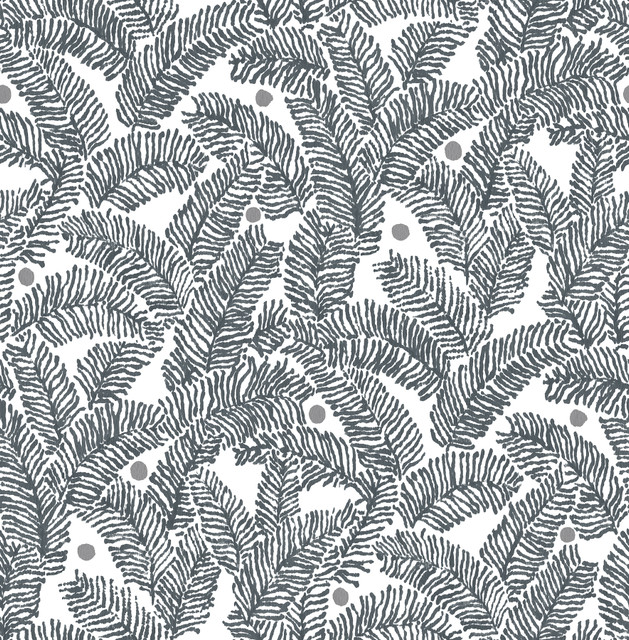 Athina Grey Fern Wallpaper by A-Street Prints Designer Pacifica Covers about 56.4 square feet 20.5-in by 33-ft long roll Unpasted 20.8 - Swanky Fabrics - Athina Grey Fern Wallpaper by A-Street Prints Designer Pacifica Covers about 56.4 square feet 20.5-in by 33-ft long roll Unpasted 20.8 - Swanky Fabrics -