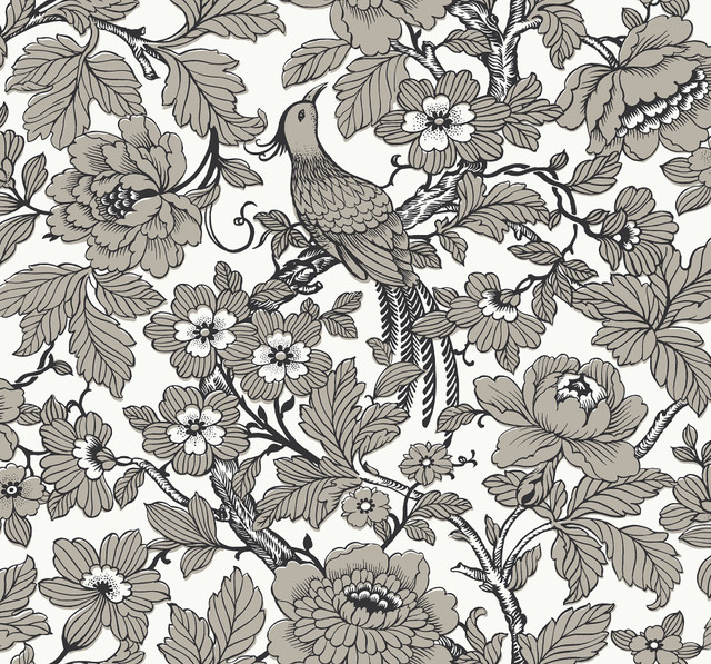 Beaufort Black Peony Chinoiserie Wallpaper by A-Street Prints Designer Newport Covers about 60.8 square feet 27-in by 27-ft long roll Unpasted 25.2 - Swanky Fabrics - Beaufort Black Peony Chinoiserie Wallpaper by A-Street Prints Designer Newport Covers about 60.8 square feet 27-in by 27-ft long roll Unpasted 25.2 - Swanky Fabrics -