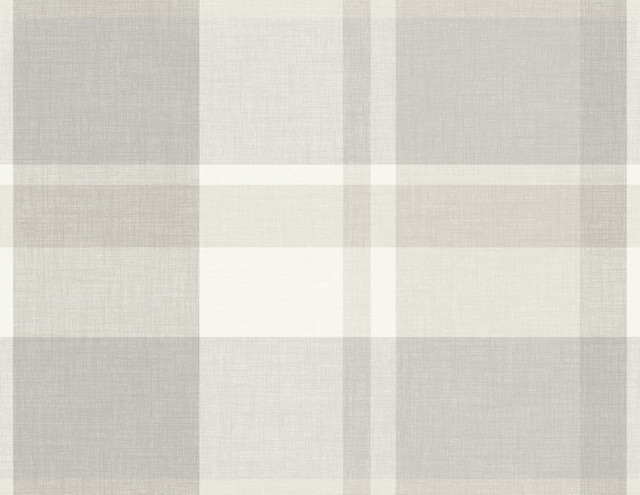 Madaket Light Grey Plaid Wallpaper by A-Street Prints Designer Newport Covers about 60.8 square feet 27-in by 27-ft long roll Unpasted 20.9 - Swanky Fabrics -