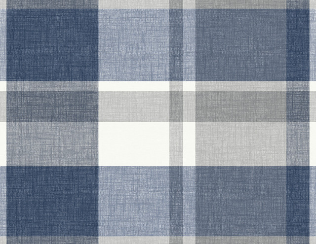 Madaket Indigo Plaid Wallpaper by A-Street Prints Designer Newport Covers about 60.8 square feet 27-in by 27-ft long roll Unpasted 20.9 - Swanky Fabrics - Madaket Indigo Plaid Wallpaper by A-Street Prints Designer Newport Covers about 60.8 square feet 27-in by 27-ft long roll Unpasted 20.9 - Swanky Fabrics -