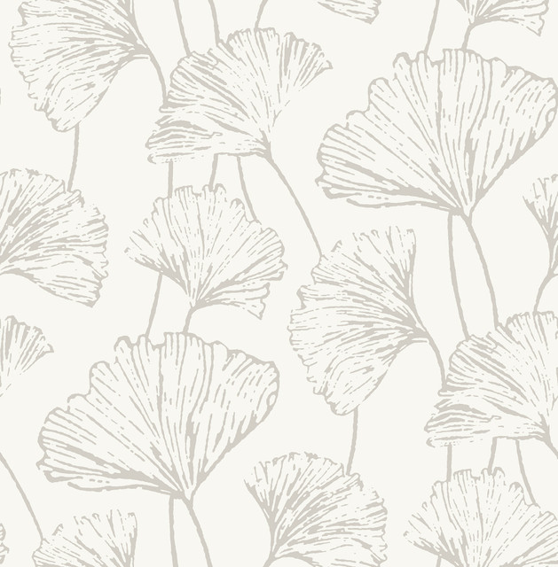 Reverie Silver Ginkgo Wallpaper by A-Street Prints Designer Mistral Covers about 56.4 square feet 20.5-in by 33-ft long roll Unpasted 20.9 - Swanky Fabrics - Reverie Silver Ginkgo Wallpaper by A-Street Prints Designer Mistral Covers about 56.4 square feet 20.5-in by 33-ft long roll Unpasted 20.9 - Swanky Fabrics -