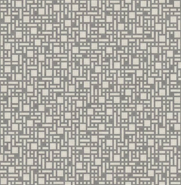 Bento Grey Geometric Wallpaper by A-Street Prints Designer Mistral Covers about 56.4 square feet 20.5-in by 33-ft long roll Unpasted 10.4 - Swanky Fabrics - Bento Grey Geometric Wallpaper by A-Street Prints Designer Mistral Covers about 56.4 square feet 20.5-in by 33-ft long roll Unpasted 10.4 - Swanky Fabrics -