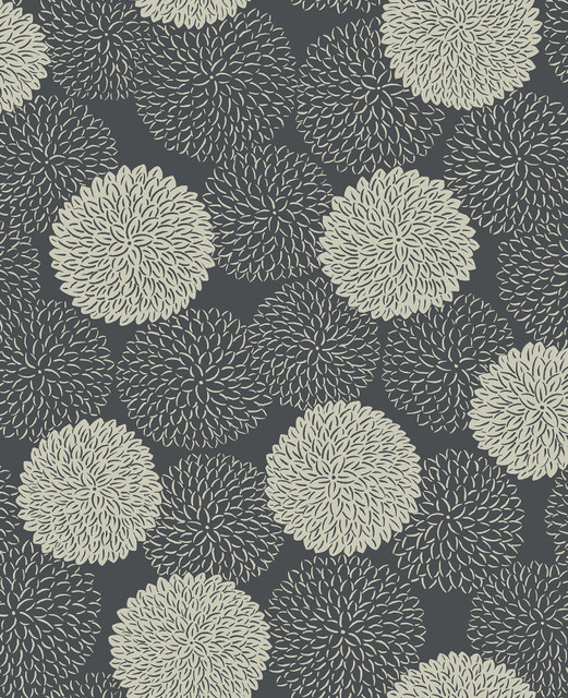 Blithe Charcoal Floral Wallpaper by A-Street Prints Designer Mistral Covers about 56.4 square feet 20.5-in by 33-ft long roll Unpasted 12.6 - Swanky Fabrics - Blithe Charcoal Floral Wallpaper by A-Street Prints Designer Mistral Covers about 56.4 square feet 20.5-in by 33-ft long roll Unpasted 12.6 - Swanky Fabrics -