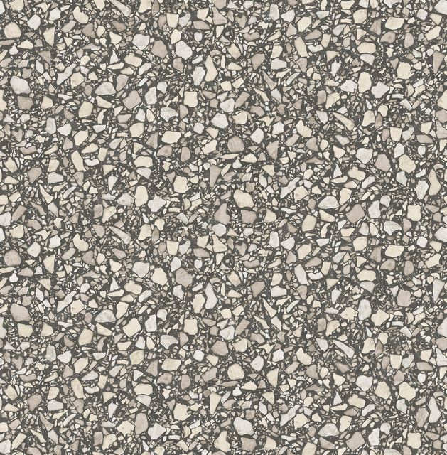 Aldrich Black Terrazzo Wallpaper by Fine Decor Designer Medley Covers about 56.4 square feet 20.5-in by 33-ft long roll Unpasted 20.9 - Swanky Fabrics -