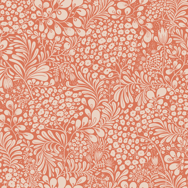 Siv Red Botanical Wallpaper by A-Street Prints Designer Lina Covers about 57.5 square feet 20.9-in by 33-ft long roll Unpasted 20.9 - Swanky Fabrics - Siv Red Botanical Wallpaper by A-Street Prints Designer Lina Covers about 57.5 square feet 20.9-in by 33-ft long roll Unpasted 20.9 - Swanky Fabrics -