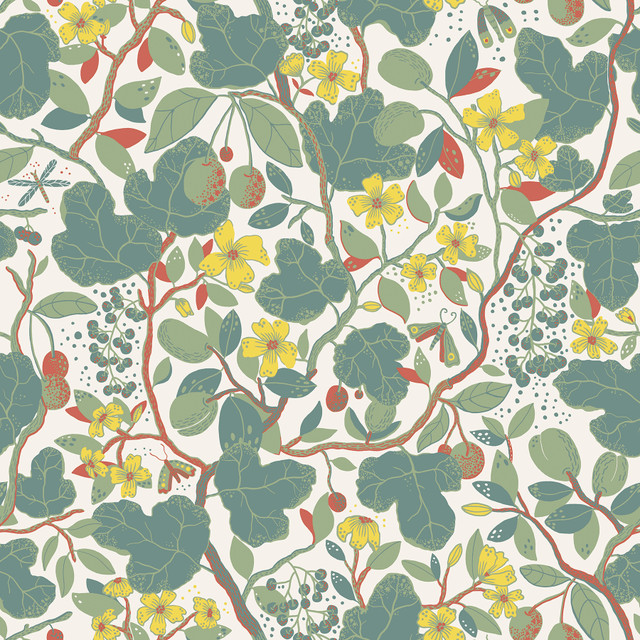 Ewald Turquoise Garden Vines Wallpaper by A-Street Prints Designer Lina Covers about 57.5 square feet 20.9-in by 33-ft long roll Unpasted 20.9 - Swanky Fabrics - Ewald Turquoise Garden Vines Wallpaper by A-Street Prints Designer Lina Covers about 57.5 square feet 20.9-in by 33-ft long roll Unpasted 20.9 - Swanky Fabrics -