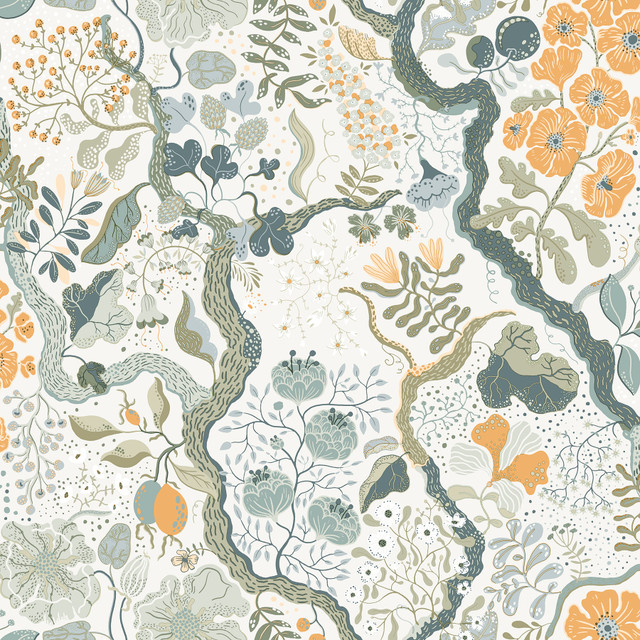 Ann Turquoise Floral Vines Wallpaper by A-Street Prints Designer Lina Covers about 57.5 square feet 20.9-in by 33-ft long roll Unpasted 20.9 - Swanky Fabrics - Ann Turquoise Floral Vines Wallpaper by A-Street Prints Designer Lina Covers about 57.5 square feet 20.9-in by 33-ft long roll Unpasted 20.9 - Swanky Fabrics -
