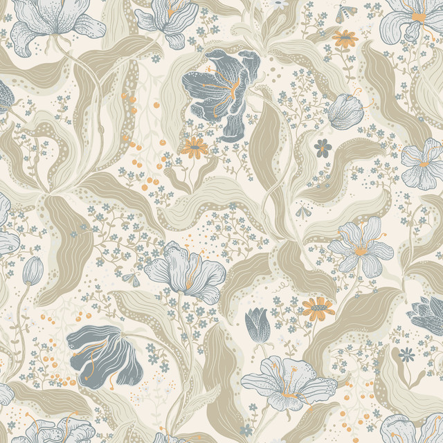 Bodri Light Blue Tulip Garden Wallpaper by A-Street Prints Designer Lina Covers about 57.5 square feet 20.9-in by 33-ft long roll Unpasted 20.9 - Swanky Fabrics - Bodri Light Blue Tulip Garden Wallpaper by A-Street Prints Designer Lina Covers about 57.5 square feet 20.9-in by 33-ft long roll Unpasted 20.9 - Swanky Fabrics -
