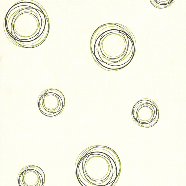 Cyrill Green Geometrics Wallpaper by Brewster Designer Kitchen, Bath and Bed Resource IV Covers about 56.4 square feet 20.5-in by 33-ft long roll Prepasted 25.3 - Swanky Fabrics -