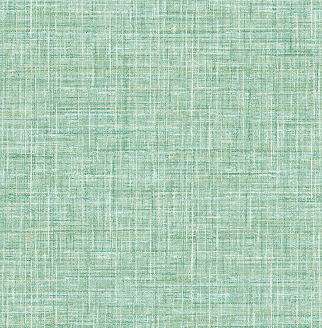 Barbary Green Crosshatch Texture Wallpaper by Brewster Designer Kitchen & Bath Essentials Covers about 56.4 square feet 20.5-in by 33-ft long roll Unpasted 0 - Swanky Fabrics -