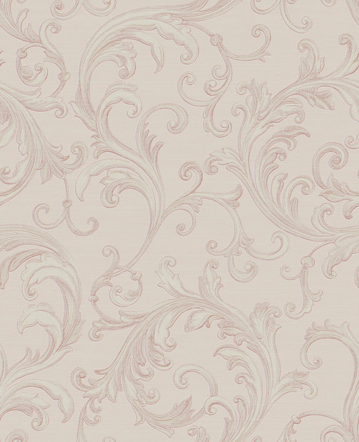 Noemi Rose Acanthus Wallpaper by Sirpi Designer Italian Silk Covers about 56.4 square feet 20.5-in by 33-ft long roll Unpasted 25.2 - Swanky Fabrics - Noemi Rose Acanthus Wallpaper by Sirpi Designer Italian Silk Covers about 56.4 square feet 20.5-in by 33-ft long roll Unpasted 25.2 - Swanky Fabrics -