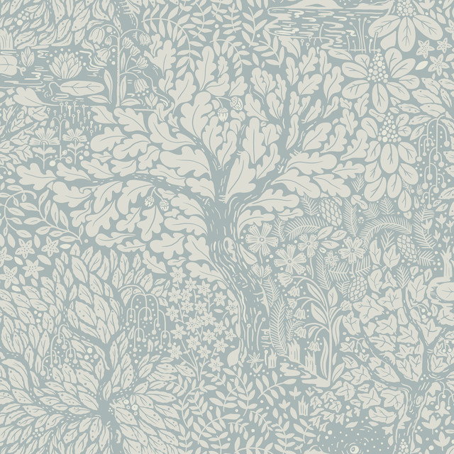 Olle Light Blue Forest Sanctuary Wallpaper by A-Street Prints Designer Ingrid Covers about 57.5 square feet 20.9-in by 33-ft long roll Unpasted 20.9 - Swanky Fabrics - Olle Light Blue Forest Sanctuary Wallpaper by A-Street Prints Designer Ingrid Covers about 57.5 square feet 20.9-in by 33-ft long roll Unpasted 20.9 - Swanky Fabrics -