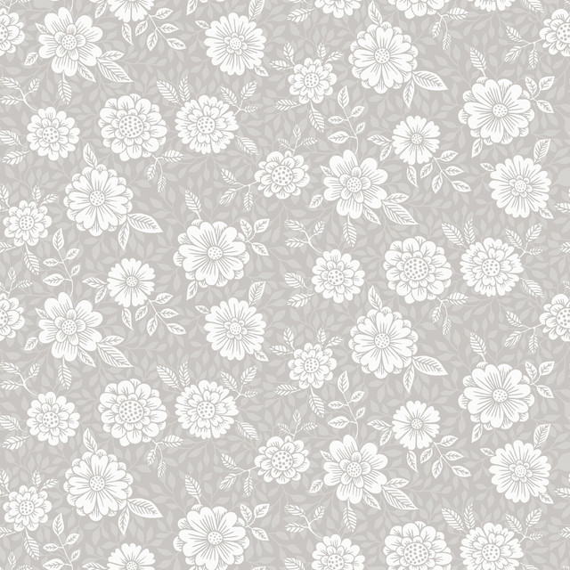 Lizette Grey Charming Floral Wallpaper by A-Street Prints Designer Ingrid Covers about 57.5 square feet 20.9-in by 33-ft long roll Unpasted 10.4 - Swanky Fabrics - Lizette Grey Charming Floral Wallpaper by A-Street Prints Designer Ingrid Covers about 57.5 square feet 20.9-in by 33-ft long roll Unpasted 10.4 - Swanky Fabrics -